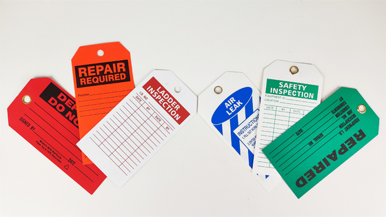 Customized Plastic Safety Tag Readable For Danger Notification