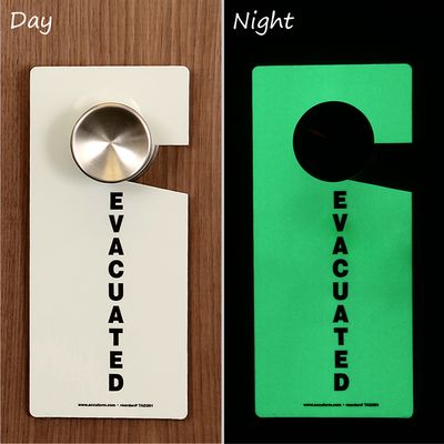 Custom Printed Evacauted Tag PVC Durable Door Knob Door Warning Tag
