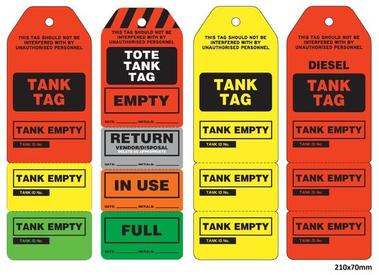 Custom Printed Logo Perforated Tags PVC Cylinder Empty Tag for Warning