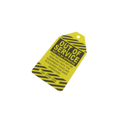 Custom Waterproof PVC Safety Tag with Digital Printing for Lockout Tagout Equipment Warning