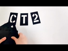 パーソナル印刷 PVC長方形 黒番号と文字 スタンシル