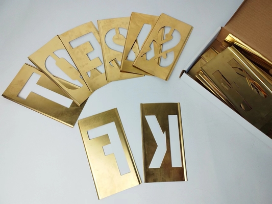 Custom Adjustable Brass Interlocking Stencil Letter And Figure