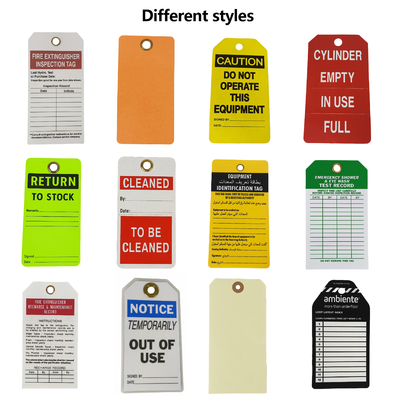 Industry Equipment Locked Out Pvc Safety Lockout Tag Warning Tags
