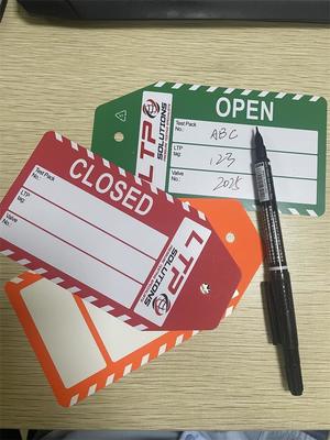 Polypropylene Tag PVC Tear Proof Double Side Printing Plastic Tag for Warning