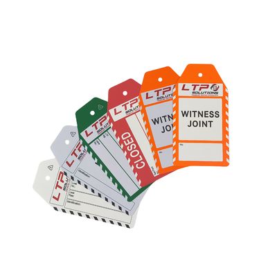 警告用ポリプロピレンタグ PVC引き裂き防止 両面印刷 プラスチックタグ