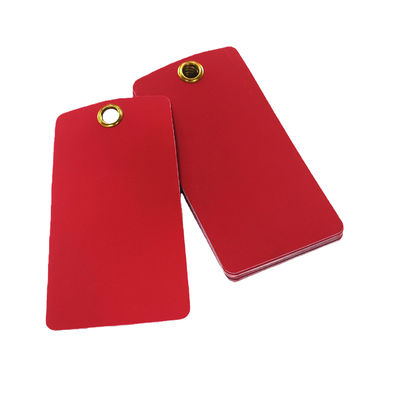 Customized 146*76mm 0.35mm Thick Waterproof PVC Hang Tag for Industrial Safety
