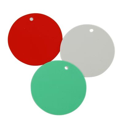 カスタム印刷 ロゴ カラー PVC 円状 防水 タグ プラスチック 丸い タグ