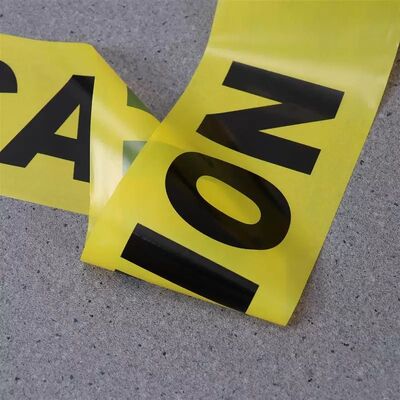 Custom Caution Barricade Tape PE Yellow Waterproof Durable Roll Non-adhesive Warning Tape