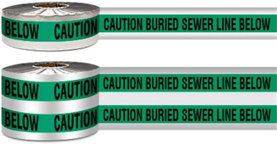 Custom Printed Logo 3" X 1000' Safety Tape Roll Detectable Underground PE Warning Tape