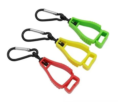 Custom Printed Logo Glove Clip with Carabiner Clip Plastic Work Glove Holder for Construction