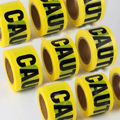 Caution Barricade Tape PE Waterproof Single Side Printed Non-adhesive Roll Warning Tape