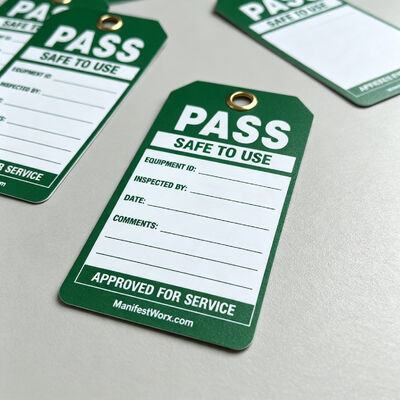 Customizable Water-Proof Tear Resistant PVC Safety Warning Tag Plastic Safety Tag Lockout Danger Sign